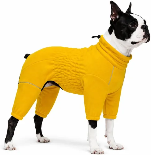 Vista 14 de Lovelonglong Abrigo cálido para perro, chaqueta resistente al viento para perros pequeños, medianos y grandes, abrigo de invierno de forro polar