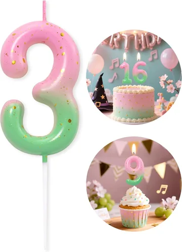 Vista 186 de Vela Azul Número 15 de Cumpleaños Velas 3D de Número para Pastel de Cumpleaños Decoración de Fiesta de Cumpleaños Suministros para Boda