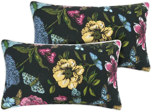Vista 16 de FUNHOME Fundas de almohada lumbar para exteriores, 12 x 20 pulgadas, sin relleno, círculo cian