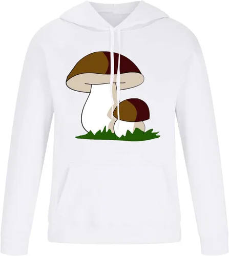 Vista 4 de Shiyingl Trajes estampados para hombre, ajuste holgado, manga larga, lindos hongos, hawaianos, deportivos, casuales, deportivos, con capucha