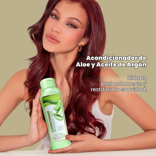 Vista 2 de ANYELUZ Acondicionador de aceite de argán de aloe vera para todo