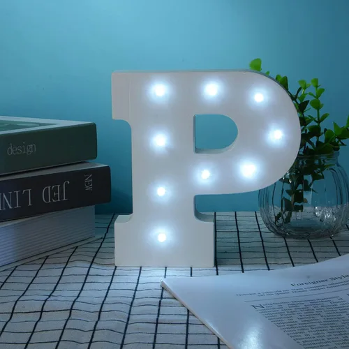 Vista 58 de Ulalaza Letrero de luz LED en blanco y negro, 2 letras AA alimentadas por batería para boda, fiesta de cumpleaños, lámpara de Navidad, luz nocturna
