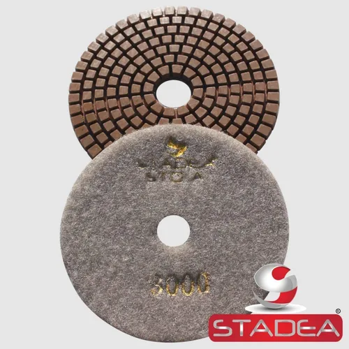Vista 21 de Grit 50 4" Diamond Pulir Pads Premium Grado Mojado Flexible 3 MM Alto