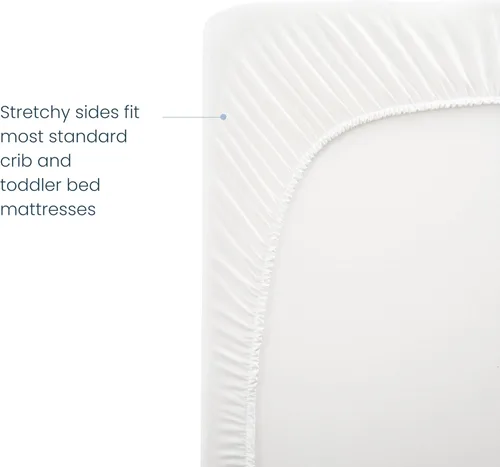 Vista 6 de HALO Funda de colchón transpirable para cuna, malla acolchada, impermeable, ajuste universal para cuna estándar y camas de niños pequeños, fácil