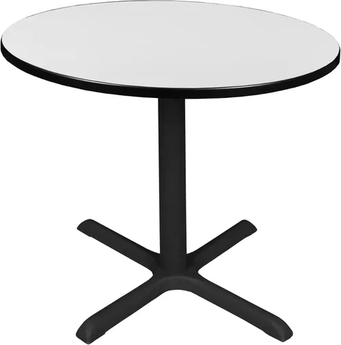 Vista 6 de Regency Cain - Mesa redonda para sala de descanso de 42 pulgadas con parte superior laminada duradera, superficie resistente a arañazos y manchas