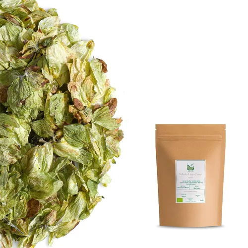 Vista 4 de Conos de lúpulo seco Flores enteras orgánicas - Elaboración casera y té