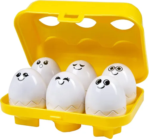 Vista 2 de Kidoozie Peek N Peep Eggs - Juguete de clasificación y apilamiento mentalmente estimulante para edades de 1 año en adelante, una forma divertida