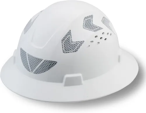 Vista 7 de Full Brim Hard Hat Hardhats Men ANSI Approved OSHA Cascos De Construccion Vented Hard Hat Full Brim Safety Helmet for Construction