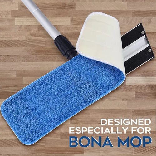 Vista 4 de MATTHEW - Almohadillas de repuesto para mopa de microfibra de 18 pulgadas, para mopa húmeda y seca, reutilizables, repuestos de limpieza comercial