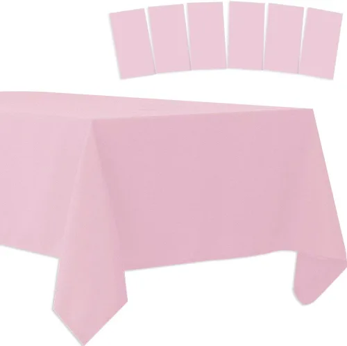 Vista 25 de Paquete de 2 manteles de plástico desechables, manteles de plástico para barbacoa, picnic, cumpleaños, bodas, fiestas, impermeables y a prueba