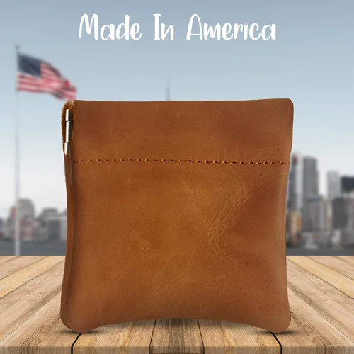 Vista 67 de Monedero clásico a presión, de cuero, para hombre de Nabobb, negro