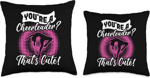 Vista 3 de Baton Twirler Majorettes Baton Twirling Girl Gifts Twirler Majorettes You are a Cheerleader Baton - Almohada giratoria, 16 x 16 pulgadas, multicolor