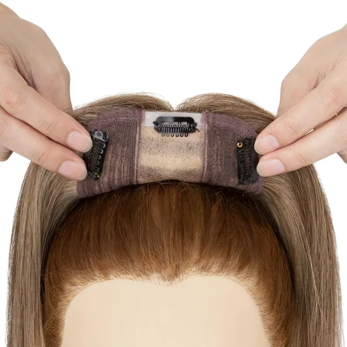 Vista 144 de Rich Choices Pelucas con topper de cabello para mujeres, cabello humano real 100% Remy, sin flequillo, para mujeres con adelgazamiento en la parte