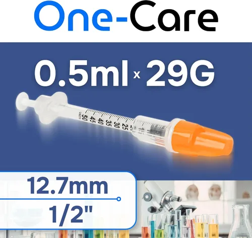 Vista 2 de ONE-CARE 100 Pack 23Ga 1.0inch/25mm Suministros de laboratorio industriales Accesorios de dispensación, empaquetados individualmente