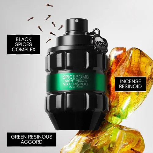 Vista 3 de Viktor&Rolf Spicebomb Nightvision Eau de Parfum - Ambery Fougere Cologne Fragrance with Black Spices, Green Resinous Accord & Incense - Long