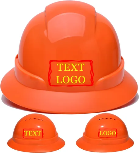 Vista 23 de Casco de seguridad personalizado para construcción Casco de trabajo de seguridad con suspensión de trinquete ajustable de ala completa con carcasa