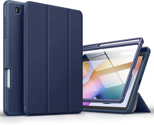 Vista 9 de SURITCH Funda de cuero para Samsung Galaxy Tab S6 Lite de 10.4 pulgadas 2024/2022/2020, protector de pantalla integrado, ajuste delgado, cubierta