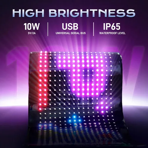 Vista 4 de Luz de ojos de diablo resistente de 58 x 8 pulgadas, LED animado para parabrisas de automóvil, pantalla LED de desplazamiento flexible para ventana