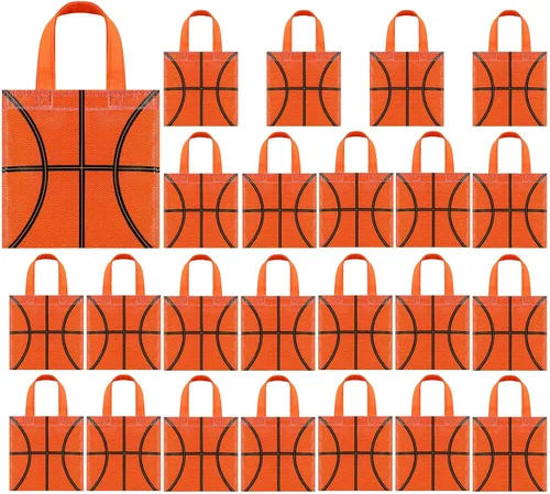 Vista 8 de MIMIND 24 bolsas de béisbol no tejidas para recuerdos de fiesta con asas de 7.8 x 7.8 pulgadas, bolsas de regalos para fiesta de béisbol, bolsas