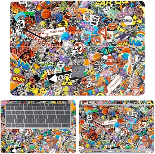 Vista 32 de SopiGuard Adhesivo para Microsoft Surface Laptop Studio 2021, envoltura de vinilo de borde a borde, incluye parte superior, teclado, paneles