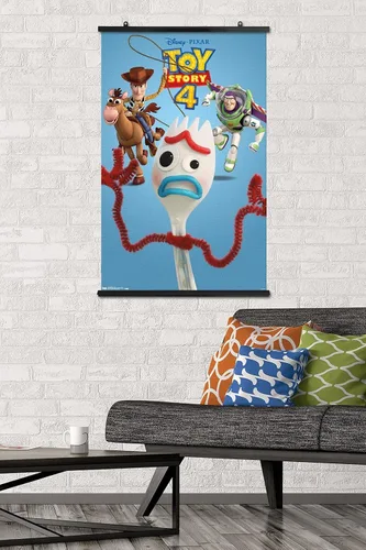 Vista 2 de Trends International Disney Pixar Toy Story 4 - Póster de pared de trío, 22.375 x 34 pulgadas, paquete de póster y clip