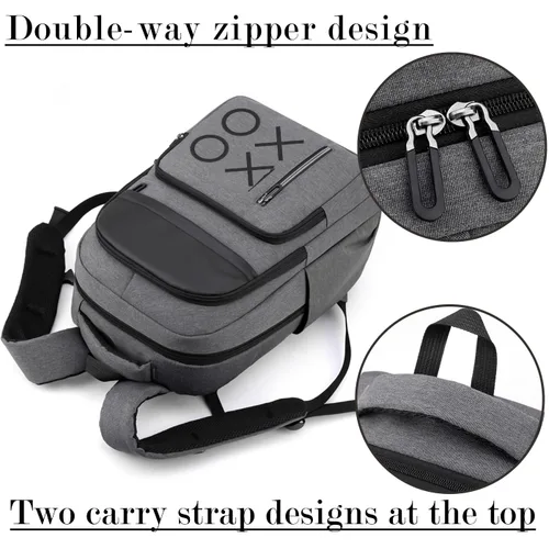 Vista 2 de YB-OSANA Game Cosole - Mochila de viaje para consola PS5PS4 y accesorios (gris), Gris, Juego