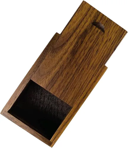 Vista 12 de Caja de regalo de madera pequeña personalizada con tapa deslizante, caja USB de recuerdo de madera personalizada con grabado láser con nombre