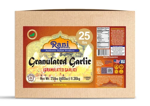 Vista 9 de Ajo granulado Rani (ajo molido grueso) 400 onzas (25 libras) caja a granel de 25.0 lbs ~ Todo natural Apto para gluten Vegano Sin OMG Kosher