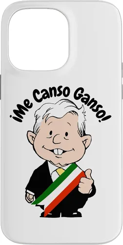 Vista 21 de Carcasa para iPhone 16 AMLO Amlito Me Canso Ganso Divertida y linda caricatura mexicana Muñeco