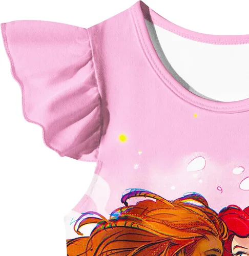 Vista 4 de QAQGood Little Girls Mermaid 2023 Costume Mermaid Princess Dress up Clothes for Girls Shirt Dress for 2-8 Years