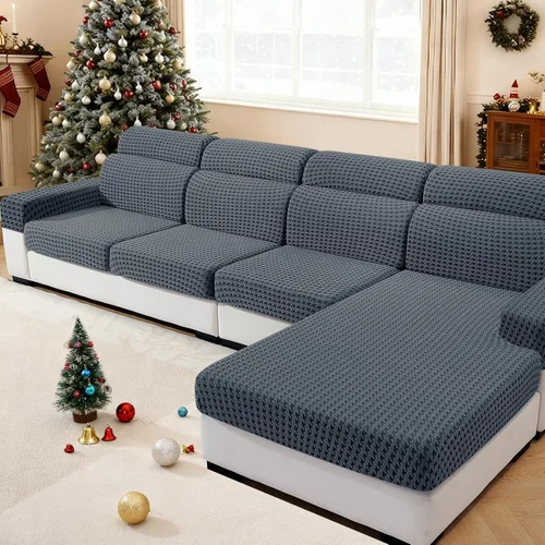 Vista 45 de MAXIJIN Fundas de cojín elásticas de terciopelo para sofá, funda de cojín suave de repuesto para sofá de dos plazas, protector de asiento