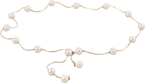 Vista 4 de Cinturones de cadena de moda para mujer, cadena de cintura con diamantes de imitación para vestido, cinturón automático con hebilla