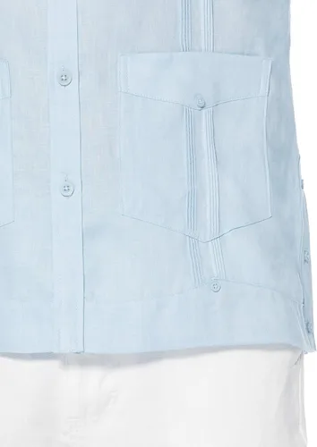 Vista 4 de Cubavera Men's 100% Linen Four-Pocket Long Sleeve Button Down Guayabera Shirt (Size Small - 5X Big & Tall)