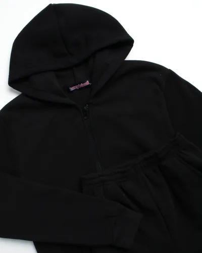 Vista 3 de Coney Island Conjunto deportivo para niños, 2 piezas de forro polar suave con cremallera y pantalones deportivos para niños (tallas 5-16)