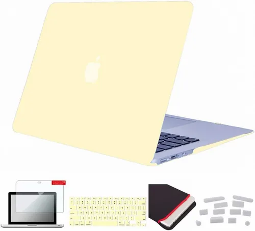 Vista 31 de Pack 5 en 1 de carcasa para MacBook Air, de Se7enline, de plástico duro, tacto suave, con protector de teclado de silicón, protector de pantalla
