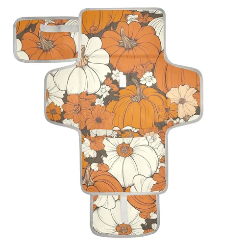 Vista 17 de Cambiador de pañales portátil con estampado de vaca beige y negro, impermeable, plegable, tapete cambiador de pañales de viaje para bebés, regalos
