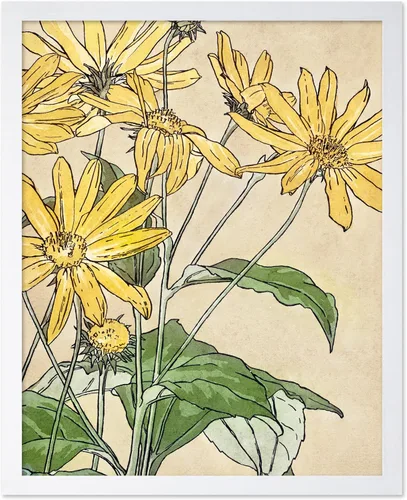 Vista 14 de Poster Master Póster vintage Overbeck – Impresión de acuarela retro – Regalo para artistas, amigos, girasoles, hermoso, botánico, planta