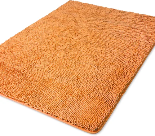 Vista 32 de Yeaban Alfombras pequeñas de baño de felpilla de 12 x 12 pulgadas, absorbentes y lavables, antideslizantes, de felpa y suaves para baño, ducha