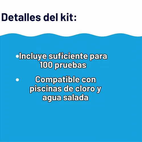 Vista 2 de HTH 1275 Kit de prueba de 6 vías para el cuidado de piscinas, probador químico de agua para piscinas, 100 pruebas