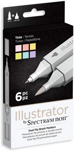 Vista 2 de Illustrator by Spectrum Noir Tip Artist - Marcador de alcohol (6 tintes)