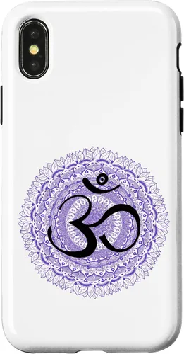 Vista 5 de Funda de meditación hindú para iPhone 12 Pro Max Om Yoga Ohm