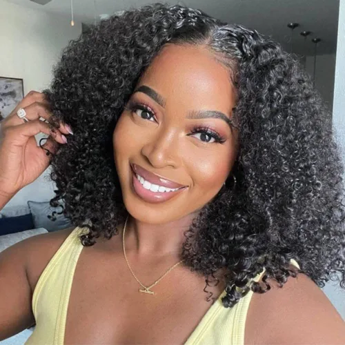 Vista 17 de Paquetes de Cabello Humano Rizado Afro Kinky Ombré Mongol 8 10 12 Pulgadas 1B/30 Negro Marrón 4B 4C Paquetes de Cabello Humano Afro Kinky Rizado