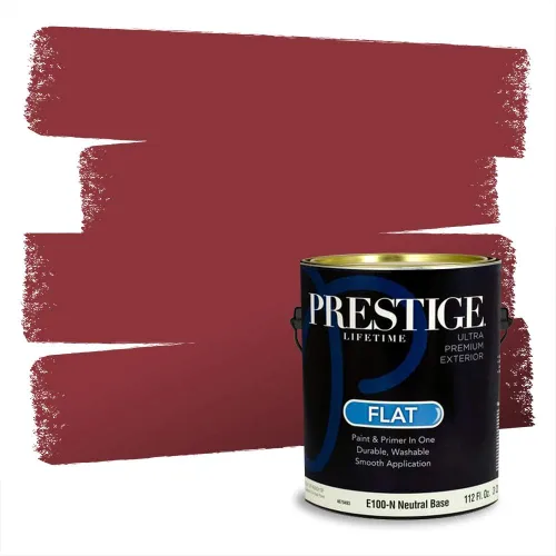 Vista 500 de Prestige Paints Pintura exterior e imprimación en uno, 1 galón, plano, coincidencia comparable de Valspar* Amber Rose*