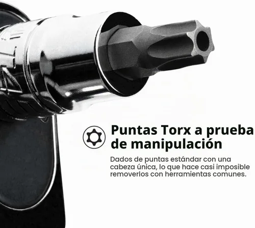 Vista 7 de Capri Tools CP30031 Master Torx Star Juego de Llaves de Vaso, 60 Piezas, Plateado