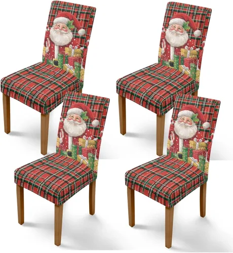 Vista 41 de Rnyleeg Fundas de silla de Navidad para sala de estar, diseño de muñeco de nieve azul, estampado de pájaros, fundas para sillas de comedor, 1
