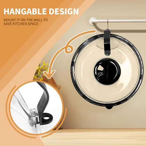 Vista 3 de Cubierta para salpicaduras de microondas, cubierta de microondas con vaporizador de agua, cubiertas de plato de 10 pulgadas con mango integrado