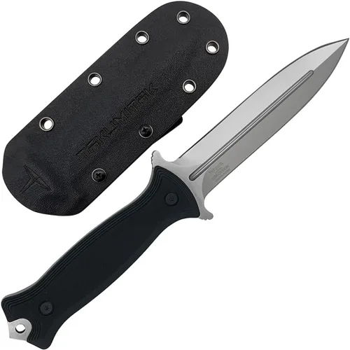 Vista 7 de Cuchillo táctico, cuchillo de caza, cuchillo de supervivencia, hoja de punta de lanza D2, mango G10, funda Kydex, clip Molle, cuchillos de hoja