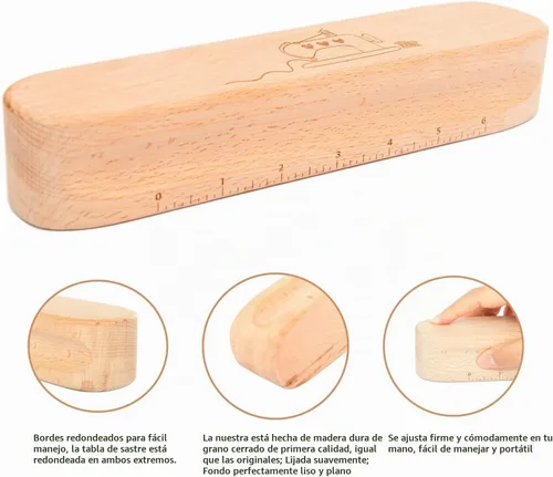 Vista 3 de Lampstop Hardwood Tailors Clapper Herramienta de costura multiusos para coser, acolchar, planchar