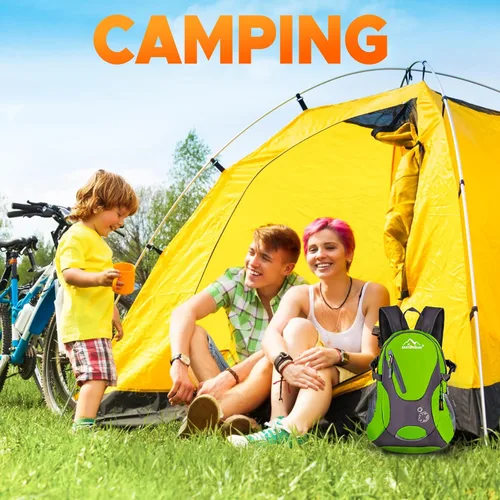 Vista 5 de sunhiker Pequeña mochila de senderismo para mujeres y hombres, 20L, ligera, mochila de viaje, mochila casual para ciclismo, acampar al aire libre