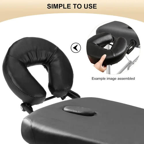 Vista 5 de VARIPOWDER - Mesa de masaje con reposacabezas ajustable para cama Massage Head Rest Cushion Cradle for Salon Home, Massage Pillow Face Down